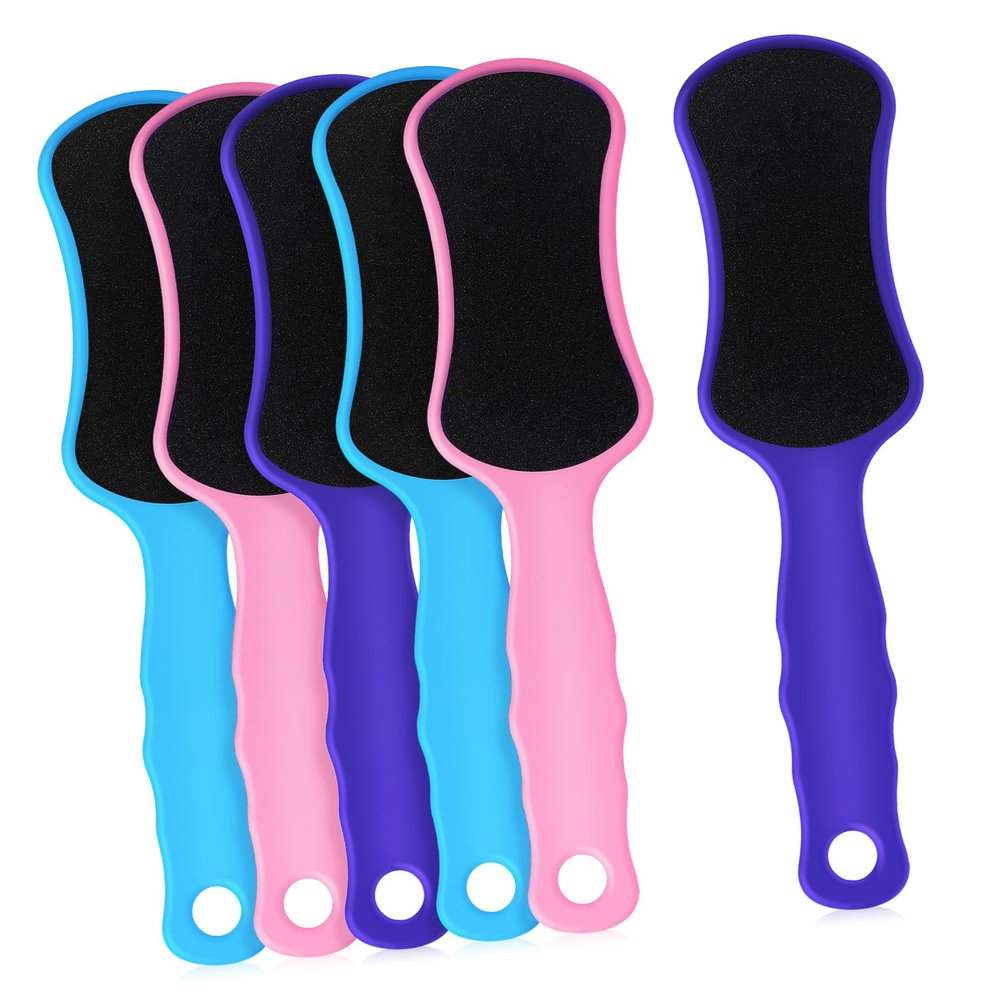 Double-Sided Plastic Foot File with Sandpaper and Handle