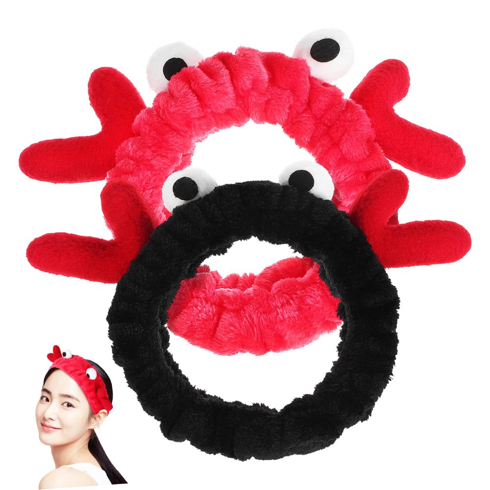 Women's Spa Headband with 3D Reindeer Antlers for Skin Care