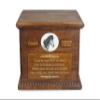 Art-Dog Big Horse Ash Urn with Photo, Brass Handles & Ceramic Plaque – 15.7 x 11.8 x 11 in – Icelandic Horse view 1