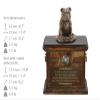 Art-Dog Custom Dog Sitting Statue Memorial Urn – Handcrafted Cold-Cast Bronze on Birch Base – Dog Ashes Urn – 8.3 x 11.4 x 8.7 in, 5 L – Staffordshire Bull Terrier I view 3