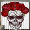 MEVASA Skull Rose Blackout Curtains, 150 x 166 cm view 2