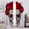 MEVASA Skull Rose Blackout Curtains, 150 x 166 cm view 3