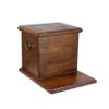 Art-Dog Big Urn for Horse Ashes – Handmade Wooden Memorial with Cold-Cast Bronze Statue – Horse Memorial Urn with Sculpture – 9.4 x 7.3 x 8.9 – English Bulldog view 2
