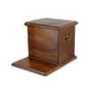 Art-Dog Big Urn for Horse Ashes – Handmade Wooden Memorial with Cold-Cast Bronze Statue – Horse Memorial Urn with Sculpture – 9.4 x 7.3 x 8.9 – English Bulldog view 3