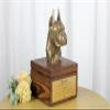Art-Dog Handmade Personalized Dog Memorial Urn with Cold-Cast Bronze Boxer Head, 16 x 28 x 16 cm view 2
