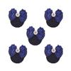 Women's Hair Bun Covers with Bow, Blue, 5 Pack view 1