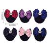 Women's Hair Bun Covers with Bow, Blue, 5 Pack view 3