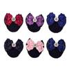 Women's Hair Bun Covers with Bow, Blue, 5 Pack view 4