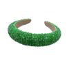 5-Pack Pearl Headbands, Flexible Thick Baroque Style, Grass Green view 2