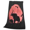 fifbird Pink Moon Elephant Blanket, Ultra-Soft Microfleece Throw, 50 x 40 in view 3