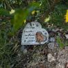 Resin Puppy Memorial Stone, Pet Grave Marker for Garden view 3