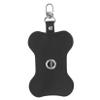 Happyyami Portable Dog Waste Bag Dispenser with Leash Attachment, Black PU view 1