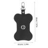 Happyyami Portable Dog Waste Bag Dispenser with Leash Attachment, Black PU view 2
