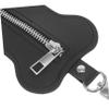 Happyyami Portable Dog Waste Bag Dispenser with Leash Attachment, Black PU view 3