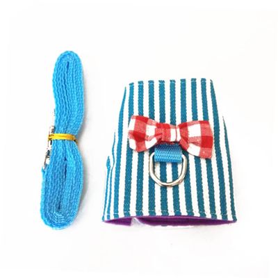 Happyyami Pet Harness with Leash - Blue Striped