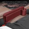 Car Seat Gap Organizer with Cup Holder, Burgundy view 4