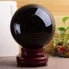 ICXLPMC Natural Black Obsidian Sphere, Large Crystal Ball, Feng Shui Decoration, No Stand (Color: 4–5 cm) view 3