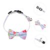Happyyami Decorative Polyester Cat Collar with Wear-Resistant Purple Bow view 2