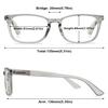 ABETOS Blue-Light-Filtering Reading Glasses, Clear Gray, +2.0 view 3