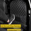 ZHSDMB 2-Piece Waterproof Leather Car Seatback Kick Mats with Pockets for Lexus RX350/RX350L/RX400h/RX450h, Black-L view 4