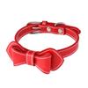 PU Dog Collar with Bow for Dogs and Cats view 1