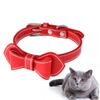 PU Dog Collar with Bow for Dogs and Cats view 2