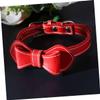PU Dog Collar with Bow for Dogs and Cats view 4
