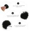 Black Fluffy Ball Nail Charms for Nail Art view 2