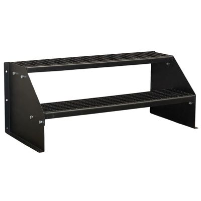 SRM Design M1 2-Step Freestanding Staircase, 160 cm Step Width, All Black