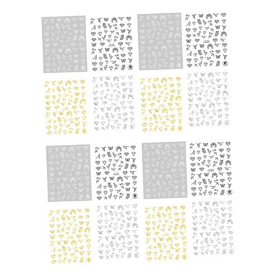Healvian 16-Piece 3D Flower Nail Stickers, Self-Adhesive Nail Art Decals