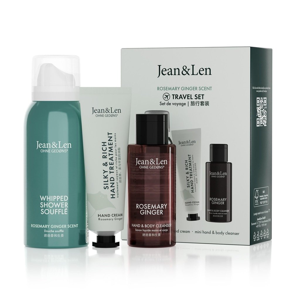 Jean & Len Travel Set Rosemary & Ginger, Vegan