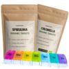 Cupplement Chlorella & Spirulina Set – 300 Tablets Each – Organic – No Powder or Flakes view 1