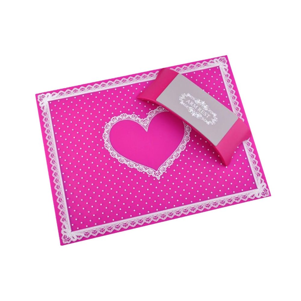Silicone Nail Art Cushion with Armrest, 30 x 13.5 x 4.5 cm