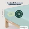 schlafgut Casual Mini Fitted Sheet 70 x 140 cm Organic Cotton, Petrol Light view 2