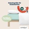 schlafgut Casual Mini Fitted Sheet 70 x 140 cm Organic Cotton, Petrol Light view 4