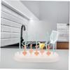 Toyvian Multifunctional Plastic Baby Bottle Drying Rack with Drip Tray, for Home and Travel view 2