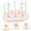 Toyvian Multifunctional Plastic Baby Bottle Drying Rack with Drip Tray, for Home and Travel view 3