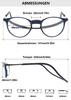 Lanomi Round Oval Reading Glasses, Magnetic Clip, Red, +3.0 view 2