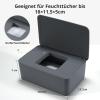 Gray Baby Wet Wipe Box with Lid view 2