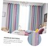 2-Piece Double-Layer Blackout Curtain Set, Polyester Tulle, Violet view 2