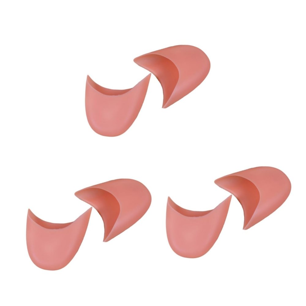 FRCOLOR 3 Pairs Silicone Toe Covers for Ballet Dancers