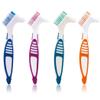 Plastic Denture Brush, Double-Headed, 4-Pack, Cleaning Brush for False Teeth view 1