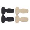 FRCOLOR 2 Pairs Heel Protectors, Anti-Chafing Gel Heel Pads for Shoes, Black and Apricot view 1