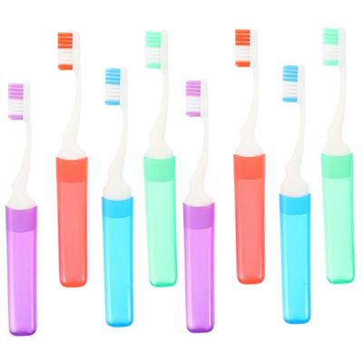 minkissy 8-Piece Travel Toothbrush Set with Soft Bristles