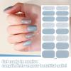 Abbdbd 16-Piece Semi-Cured Gel Nail Strips, Glitter Nail Stickers, UV Light Required view 2
