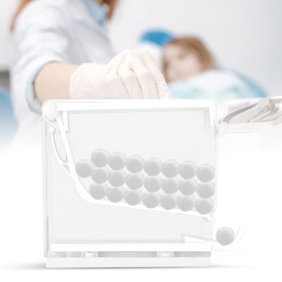 4-Color Dental Cotton Roll Dispenser, Divider, Press-Type Holder (White)
