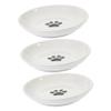 Happyyami 3-Piece Ceramic Cat Bowls, Flat and Wide, with Non-Slip Silicone Base view 1