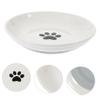 Happyyami 3-Piece Ceramic Cat Bowls, Flat and Wide, with Non-Slip Silicone Base view 3