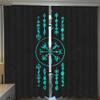 MEVASA Viking Blackout Curtains, 2-Piece 3D Set, Black, Polyester, 200 x 200 cm W x H view 2