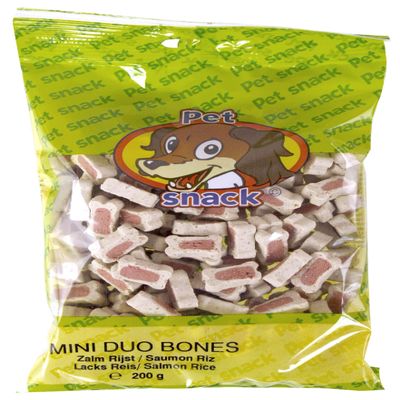 Brandless Petsnack Duo Salmon/Rice Dog Treat Bones, 12 x 200 g